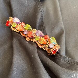 Colorful Rhinestone Bracelet Purple Red Blue Orange Green Rainbow